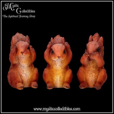 Beeldjes Three Wise Squirrels 9cm - Nemesis Now (Horen - Zien - Zwijgen) (Eekhoorn - Eekhoorns)