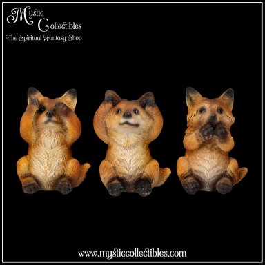 Beeldjes Three Wise Foxes 8.5cm - Nemesis Now (Horen - Zien - Zwijgen) (Vos - Vossen)