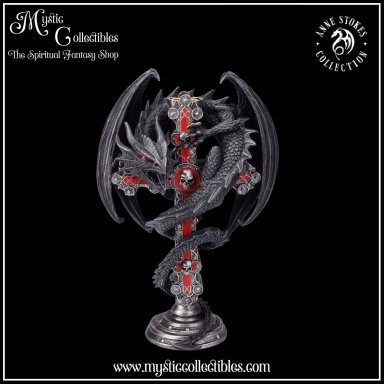 Kaarshouder Gothic Guardian Candle Holder (AS) 26.5cm - Anne Stokes - Nemesis Now (Draken)