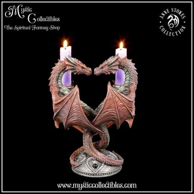 Kaarshouder Dragon Heart (AS) 23cm - Valentine's Edition - Anne Stokes - Nemesis Now (Draken)