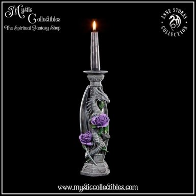 Kaarshouder Dragon Beauty Candle Stick (AS) 25cm - Anne Stokes - Nemesis Now (Draken)