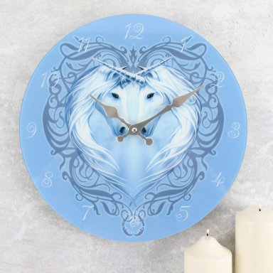 Glazen Wandklok Unicorn Heart - Anne Stokes - Something Different (Eenhoorns)