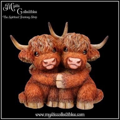 Beeldje Highland Hug 14.5cm - Highland Cows Collectie - Nemesis Now (Koe - Koeien)