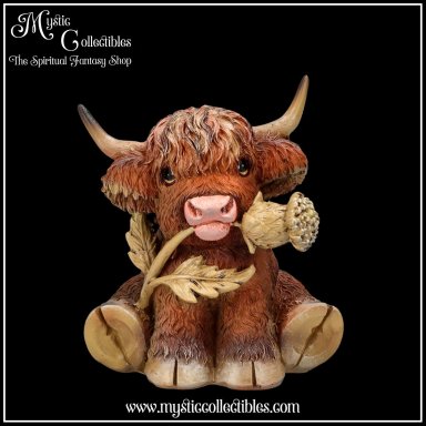 Beeldje Highland Thistle 10.5cm - Highland Cows Collectie - Nemesis Now (Koe - Koeien)