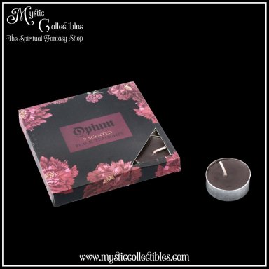Black Tealights Opium Geurkaarsjes (Set van 9) - Something Different