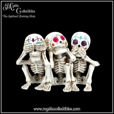 Beeld Three Wise Calaveras 20.3cm - Nemesis Now (Horen - Zien - Zwijgen) (Day of the Dead - Skeletten)