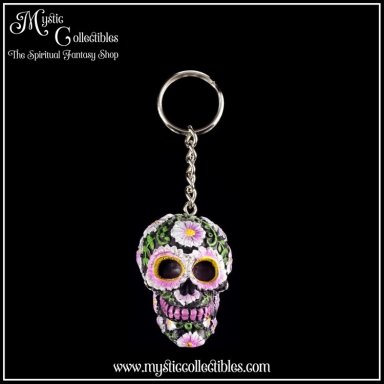 Sleutelhanger Sugar Petal Skull (Sugar Skulls - Schedel - Day of the Dead - Schedels)