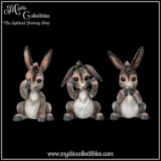 AN-FG006 Beeldjes Drie Wijze Ezeltjes - Three Wise Donkeys (Horen - Zien - Zwijgen)