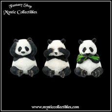 AN-FG007 Beeldjes Drie Wijze Pandas - Three Wise Pandas (Horen - Zien - Zwijgen) (Panda)
