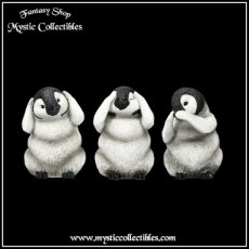 AN-FG012 Beeldjes Drie Wijze Pinguïns - Three Wise Penguins (Horen - Zien - Zwijgen) (Pinguïn)