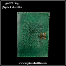Lederen Notitieboek Green Man - Green (Tree Spirits)