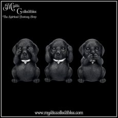 Beeldjes Three Wise Labradors 8.5cm (Horen - Zien - Zwijgen) (Hond - Honden)