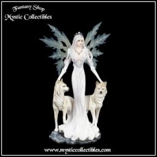 Beeld Fairy Aura With Wolves Small (Fee - Wolven - Feeën)