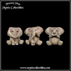 Beeldjes Drie Wijze Baby Olifanten - Three Wise Baby Elephants (Horen - Zien - Zwijgen) (Olifant)